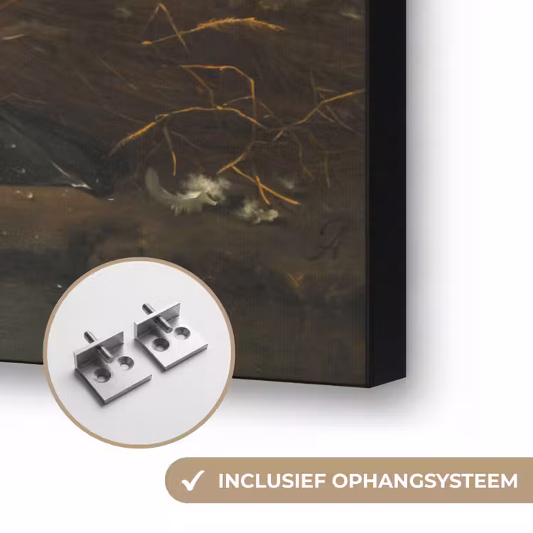 Zwaan - Oude meesters - Jan Asselijn Textielframe zwart klein -USP_ophangsysteemNL