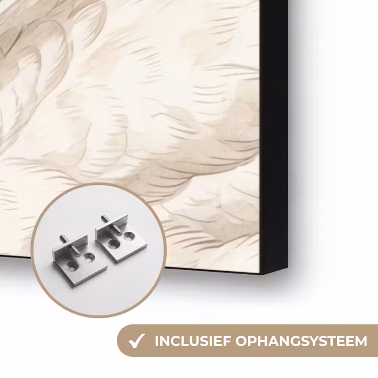 Zwanen - Hartvorm - Dieren Textielframe zwart klein -USP_ophangsysteemNL