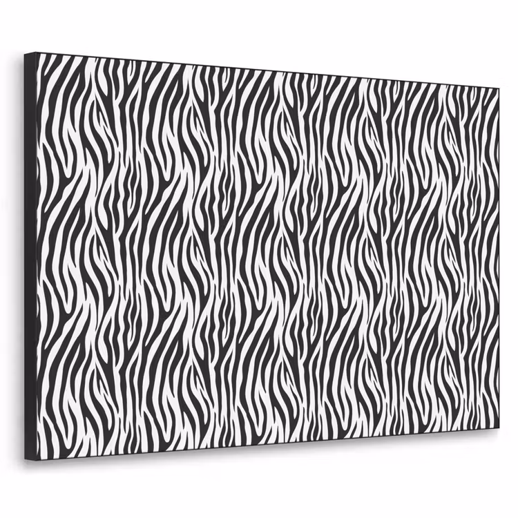 Zwart - Wit - Zebra - Patroon Textielframe - compleet frame klein 947 -3d