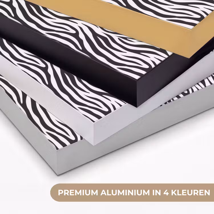 Zwart - Wit - Zebra - Patroon Textielframe zwart klein 947 -USP_kleurenNL