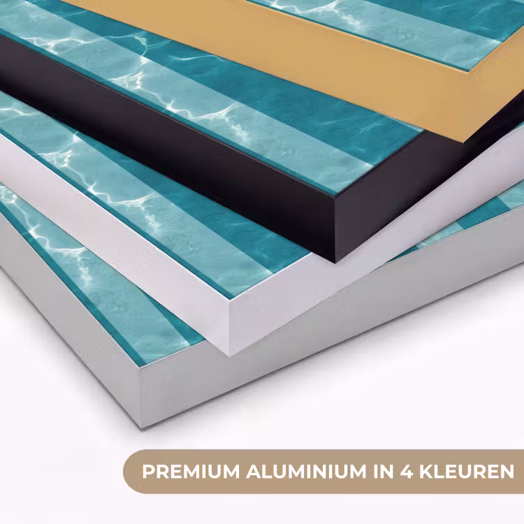 Zwembad - Strepen - Groen Textielframe zwart klein 947 -USP_kleurenNL