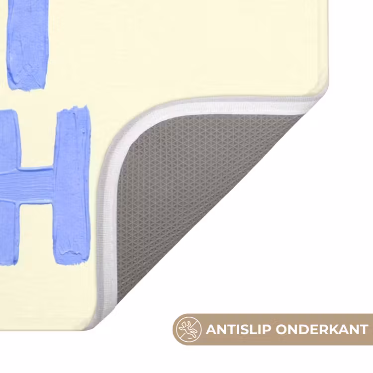 100% that bitch - Blauw - Wit Badmat klein -USP_AntislipNL