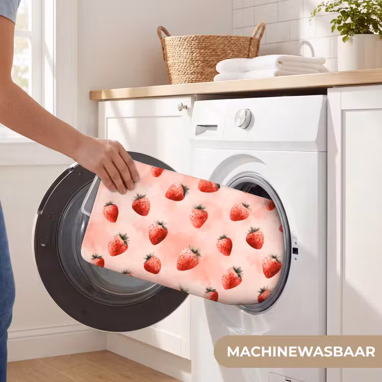 Aardbei - Patroon - Roze Badmat klein 997 -USP_WasbaarNL