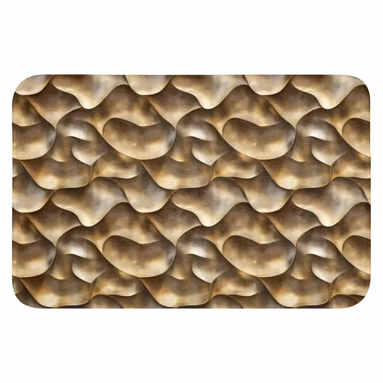 Abstract - Antiek - Goud Badmat klein 997 -3d