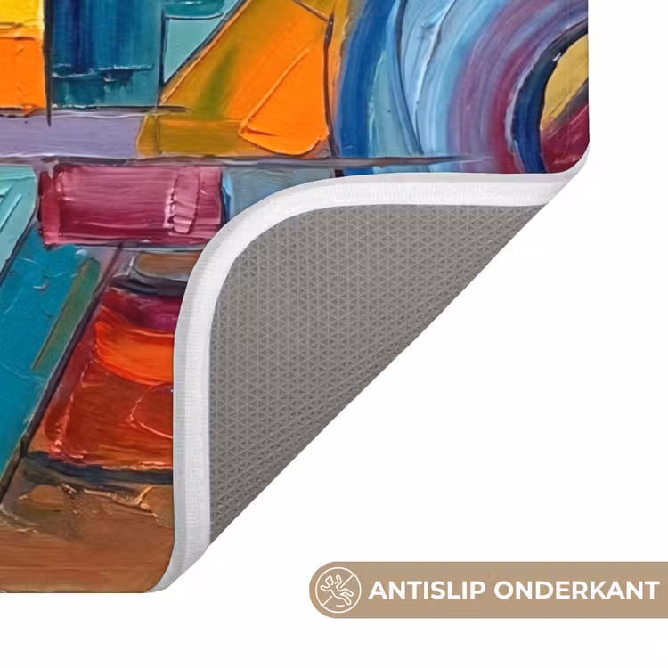 Abstract - Cirkels - Schilderij - Kleurrijk - Dynamisch Badmat klein -USP_AntislipNL