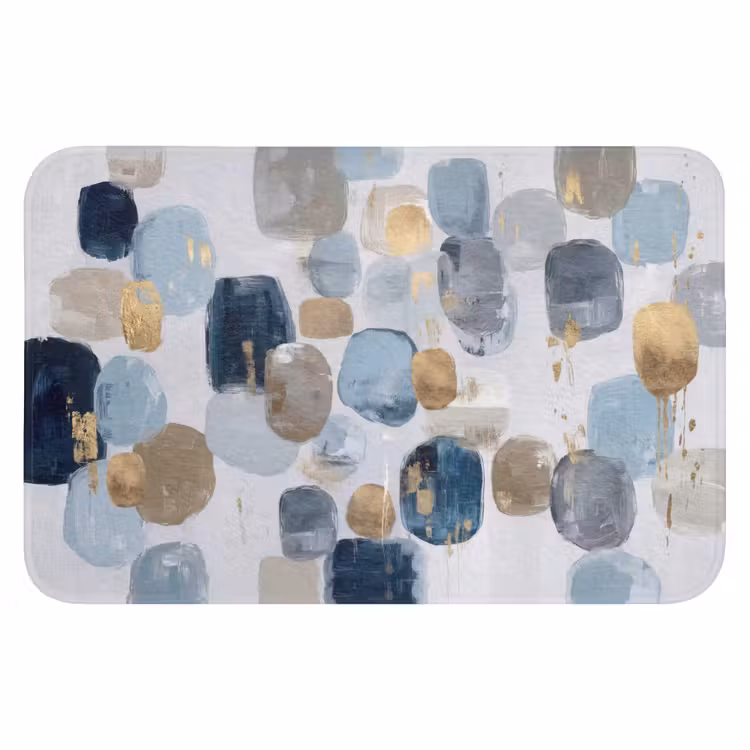 Abstract - Goud - Vormen Badmat klein -3d