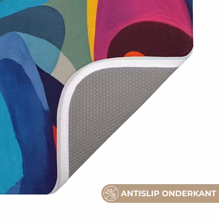 Abstract - Kleurrijk - Golven - Lijnen Badmat klein -USP_AntislipNL
