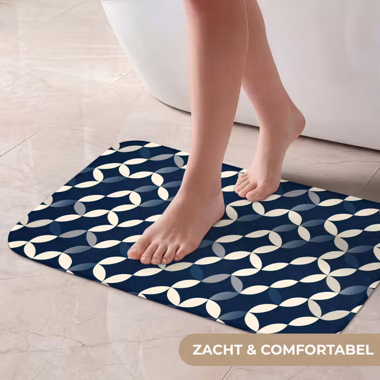 Abstract - Patroon - Blauw Badmat klein 997 -USP_ZachtNL