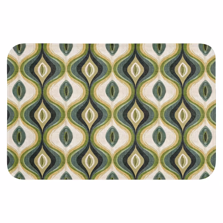 Abstract - Ritmisch - Groen Badmat klein 997 -3d