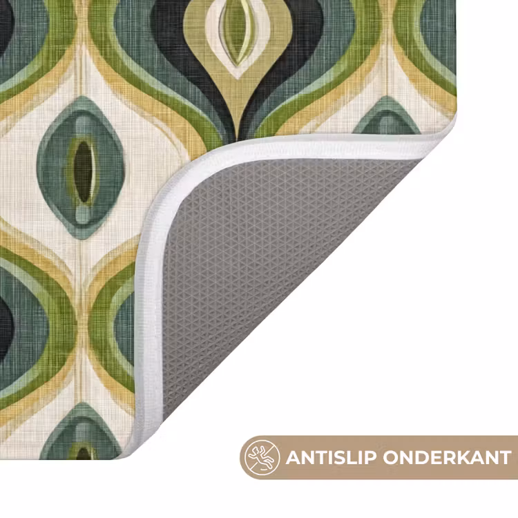 Abstract - Ritmisch - Groen Badmat klein 997 -USP_AntislipNL