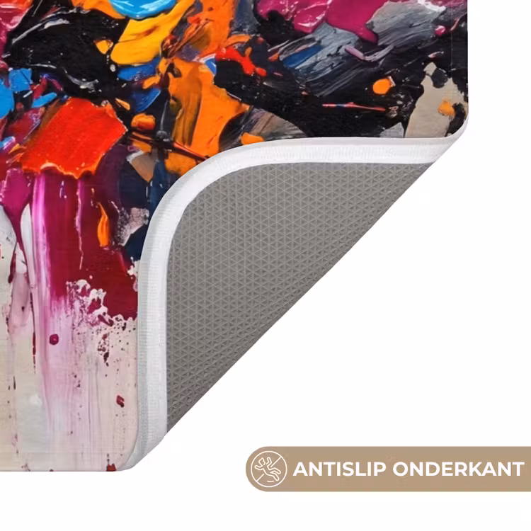 Abstract - Schilderij - Kleurrijk - Dynamisch Badmat klein -USP_AntislipNL