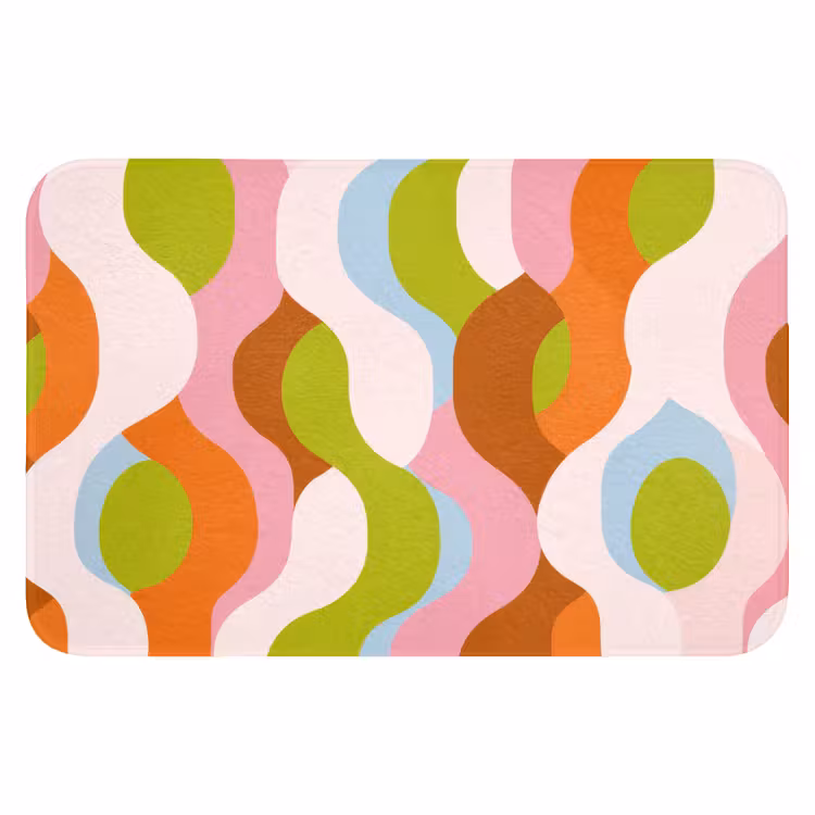 Abstract - Vormen - Roze Badmat klein -3d