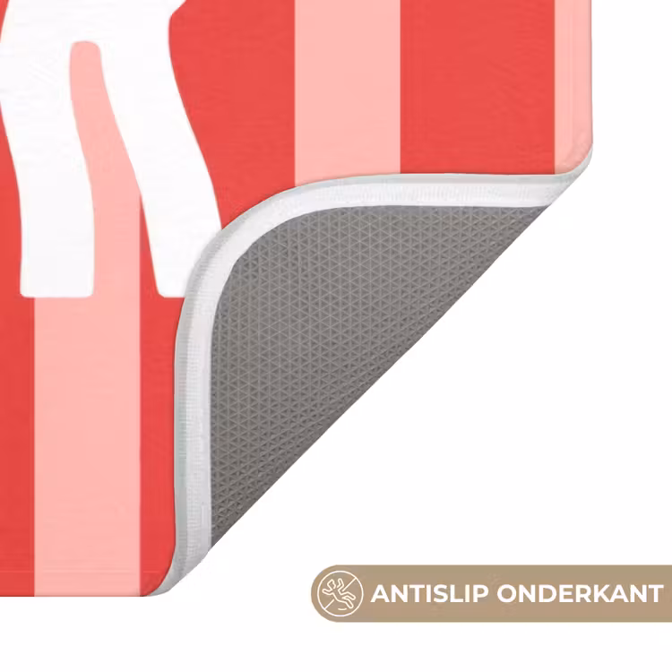 Amor - Strepen - Rood - Roze Badmat klein -USP_AntislipNL