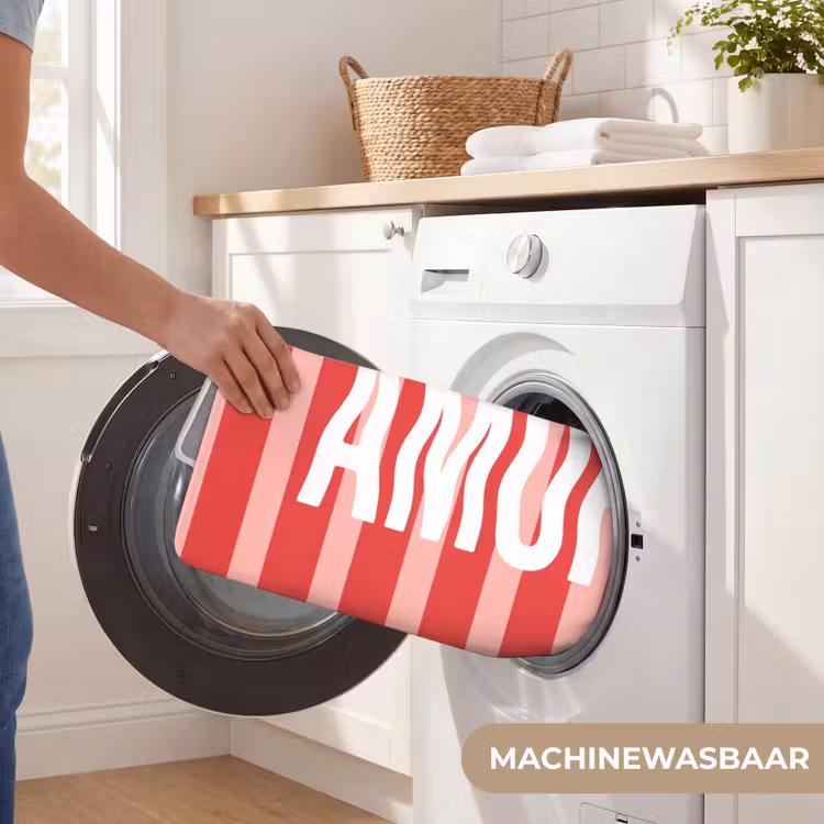 Amor - Strepen - Rood - Roze Badmat klein -USP_WasbaarNL
