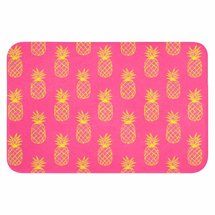 Ananas - Trendy - Roze Badmat klein 997 -3d