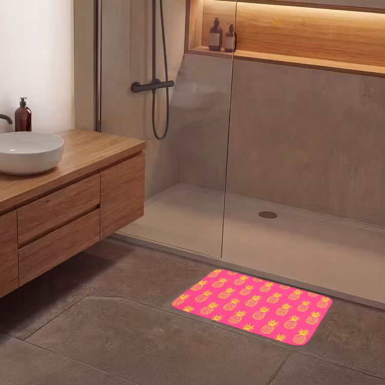 Ananas - Trendy - Roze Badmat klein 997 -sfeer2