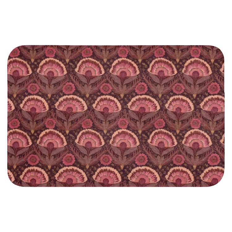 Antiek - Bloemen - Kleurrijk Badmat klein 997 -3d