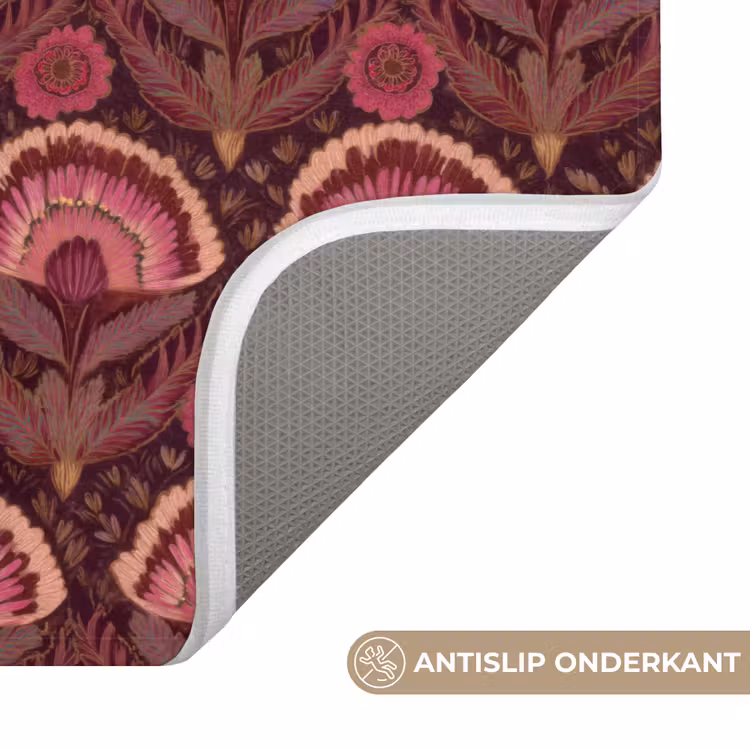 Antiek - Bloemen - Kleurrijk Badmat klein 997 -USP_AntislipNL