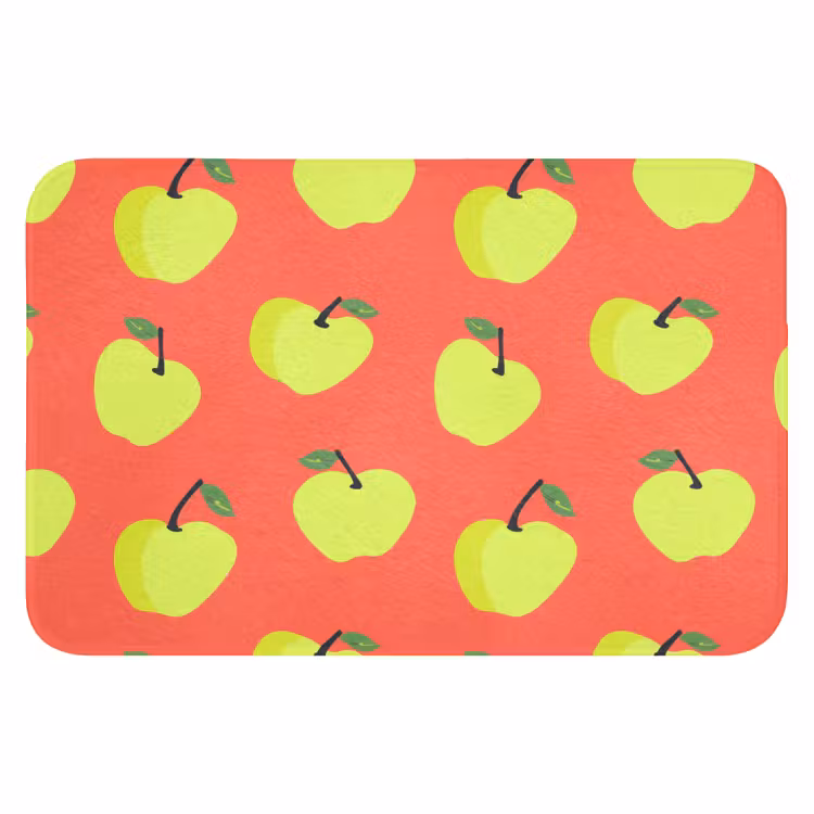 Appels - Modern - Groen Badmat klein 997 -3d
