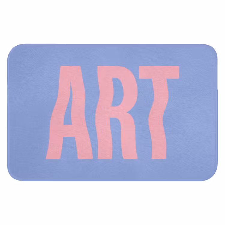 Art - Roze - Blauw Badmat klein -3d