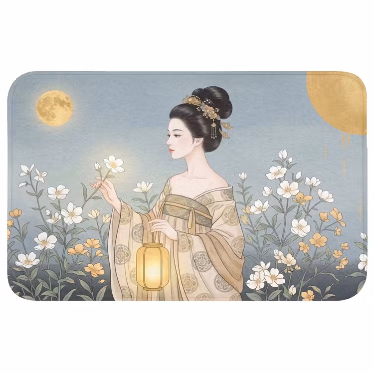 Aziatisch - Vrouw - Kimono Badmat middel -3d