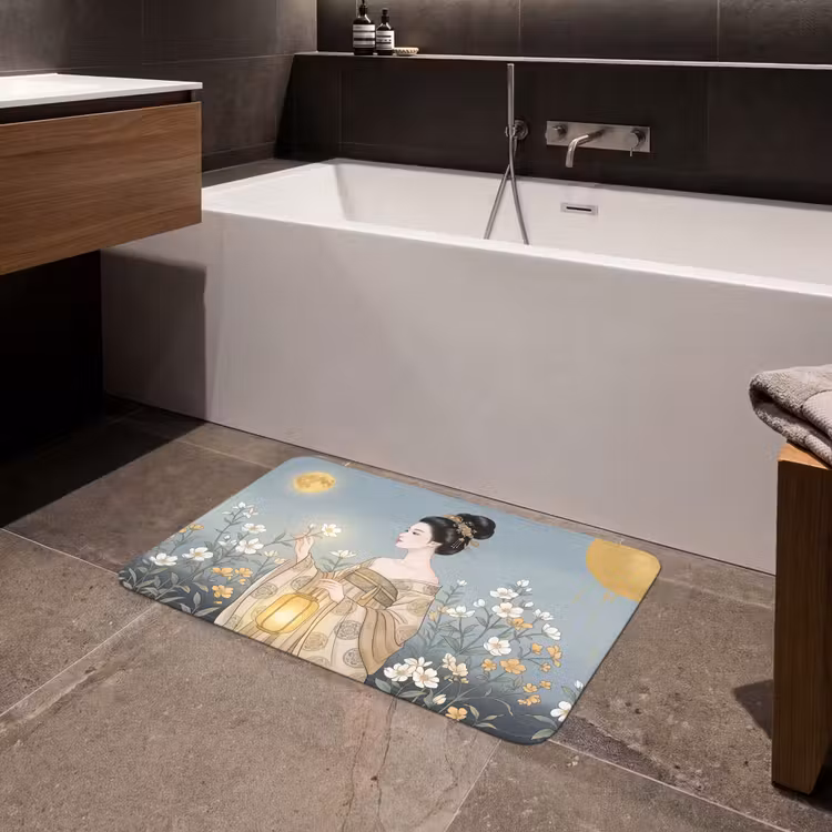 Aziatisch - Vrouw - Kimono Badmat middel -sfeer3