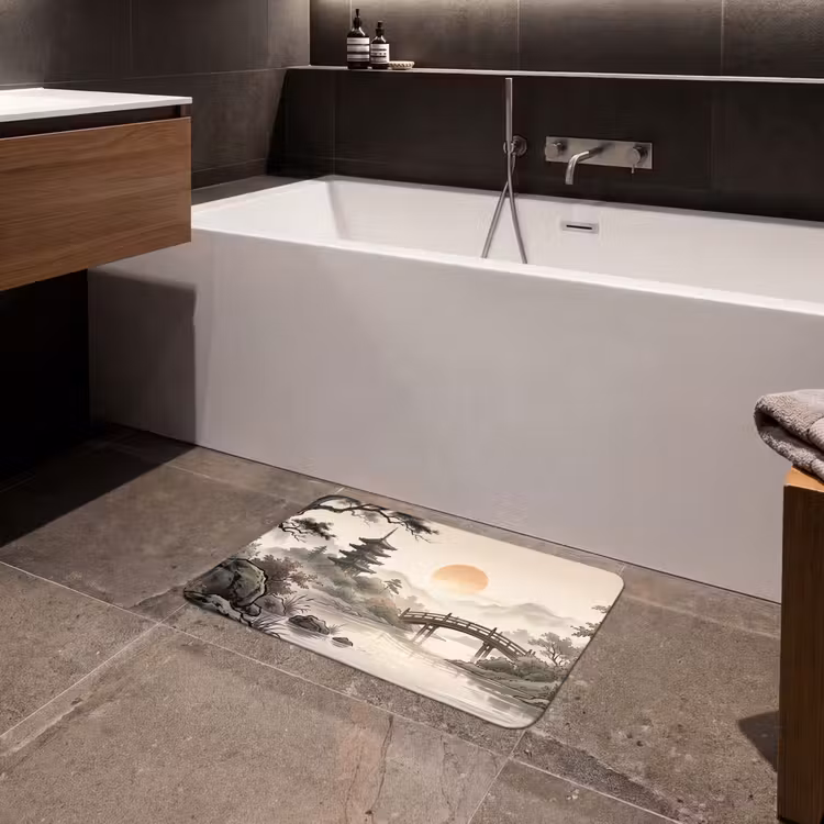 Azië - Landschap - Kleurrijk Badmat klein -sfeer3