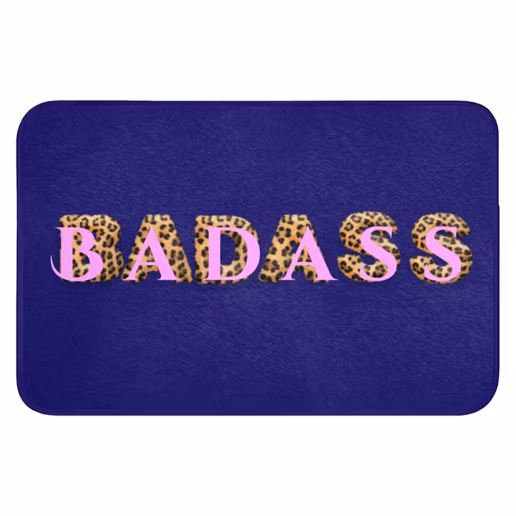 Badass - Panterpint - Schaduw - Roze Badmat klein -3d