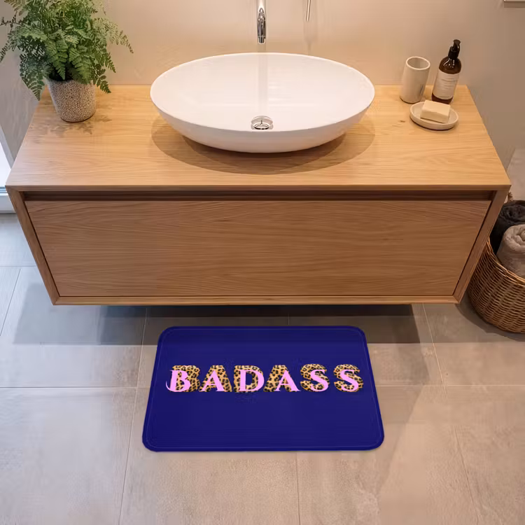 Badass - Panterpint - Schaduw - Roze Badmat klein -sfeer1