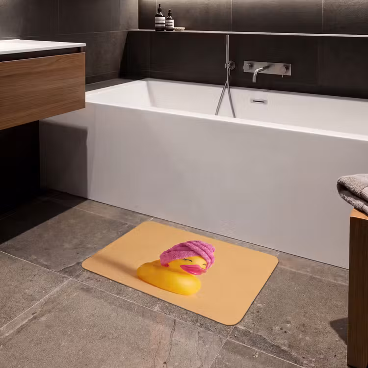 Badeend - Handdoek - Kleurrijk Badmat klein -sfeer3