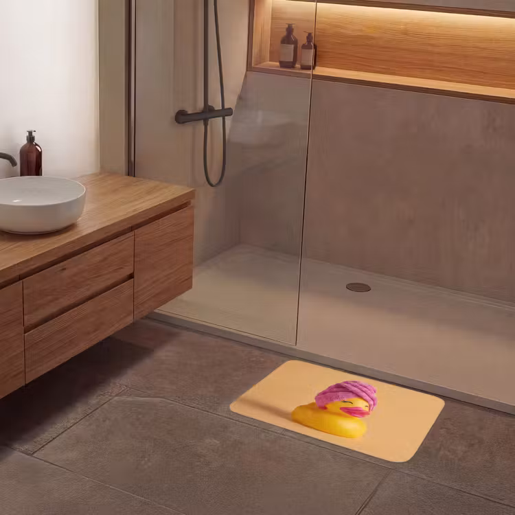 Badeend - Handdoek - Kleurrijk Badmat klein -sfeer2