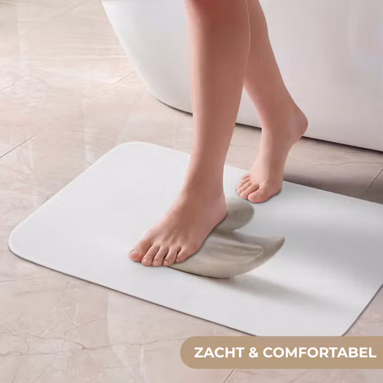Badeend - Minimalistisch - Wit Badmat klein -USP_ZachtNL