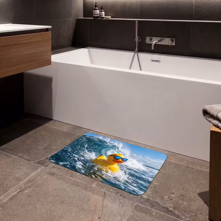 Badeend - Stoer - Golven Badmat klein -sfeer3