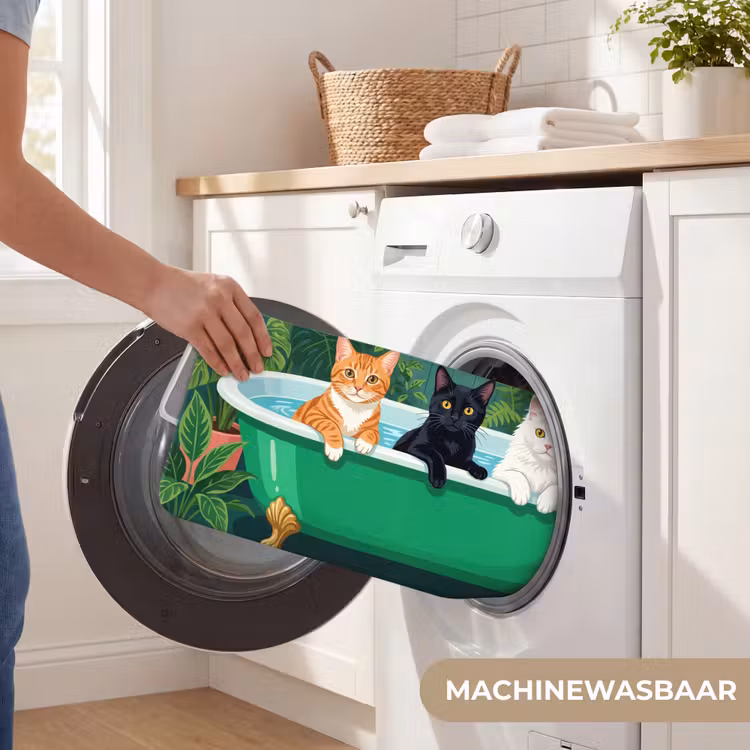Badkamer - Kattenparade - Kleurrijk Badmat klein -USP_WasbaarNL