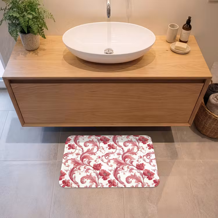 Barok - Patroon - Rood Badmat klein 997 -sfeer1