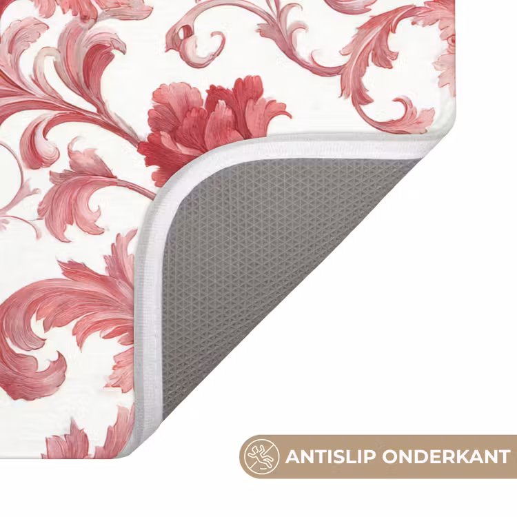 Barok - Patroon - Rood Badmat klein 997 -USP_AntislipNL