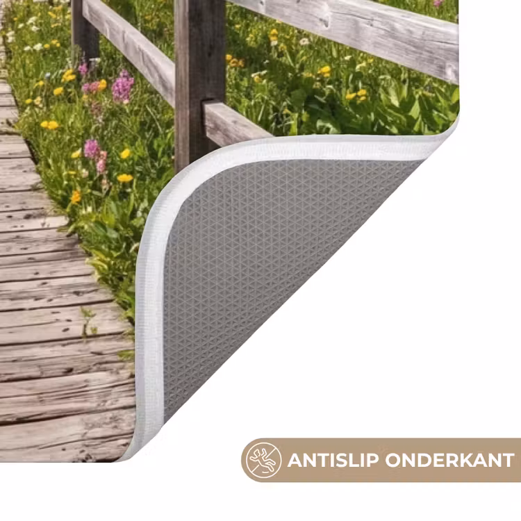 Bergen - Meer - Landschap - Blauw Badmat klein -USP_AntislipNL