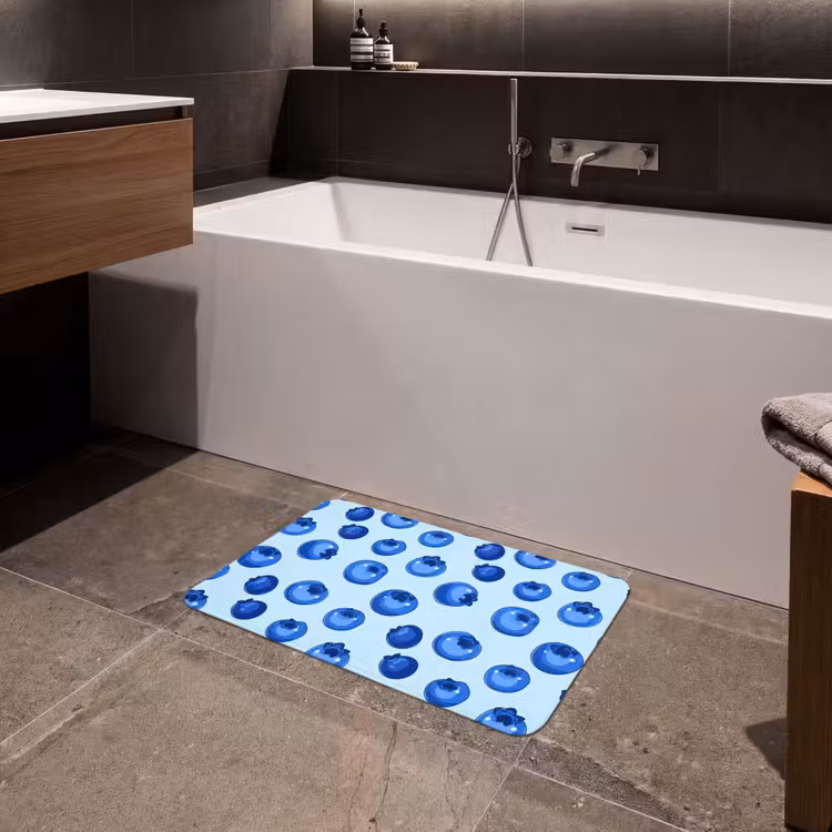 Bessen - Modern - Blauw Badmat klein 997 -sfeer3
