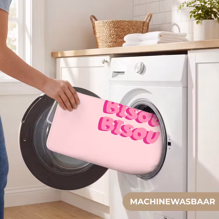 Bisou - Roze - Dikke letters Badmat klein -USP_WasbaarNL