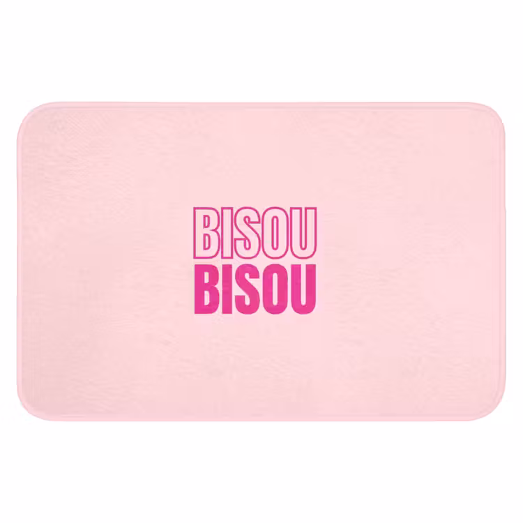 Bisou - Roze - Minimalistisch Badmat klein -3d