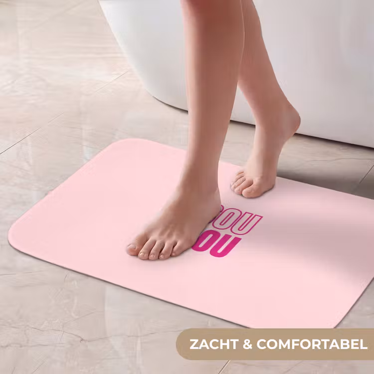Bisou - Roze - Minimalistisch Badmat klein -USP_ZachtNL