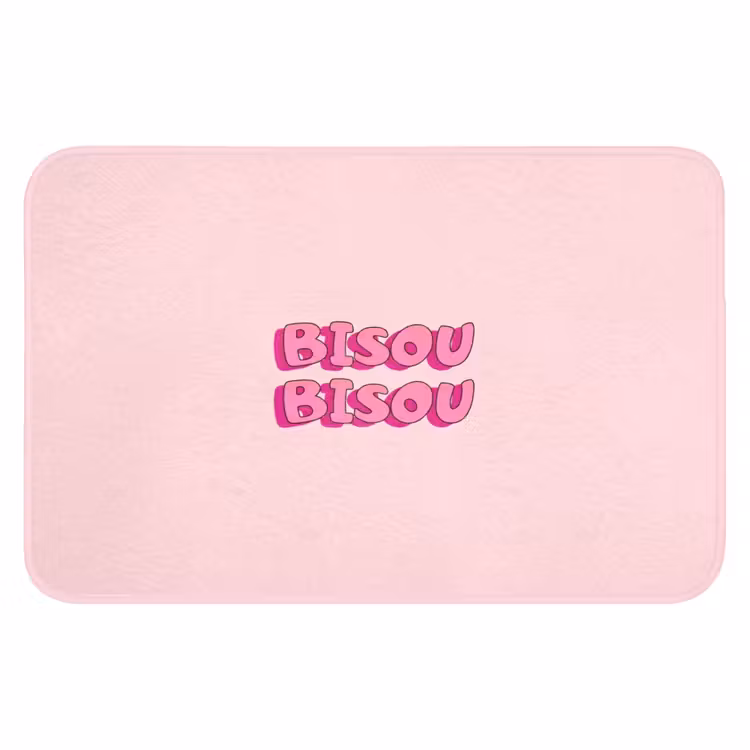 Bisou - Roze - Schaduw Badmat klein -3d