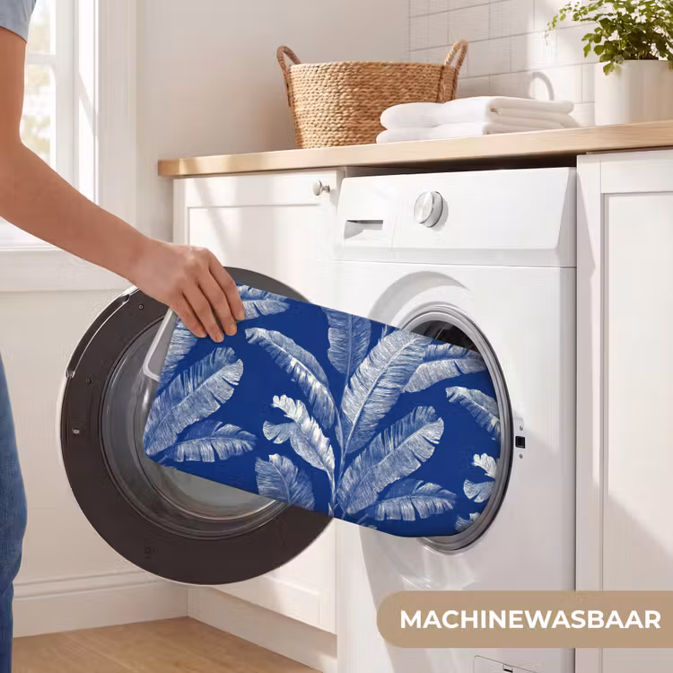 Blad - Palm - Blauw Badmat klein 997 -USP_WasbaarNL
