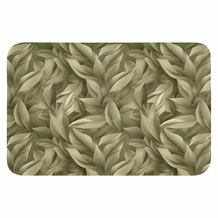 Bladeren - Modern - Groen Badmat klein 997 -3d