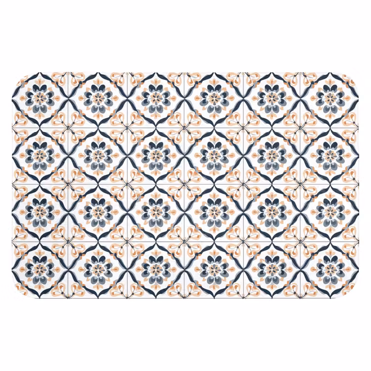 Bladvorm - Patroon - Kleurrijk Badmat klein 997 -3d