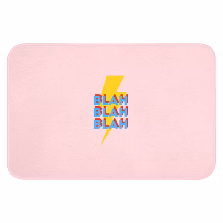 Blah - Bliksem - Roze Badmat klein -3d
