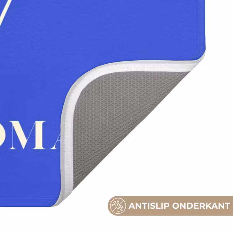 Blauw - I am that woman - Sierlijk - Minimalistisch Badmat klein -USP_AntislipNL
