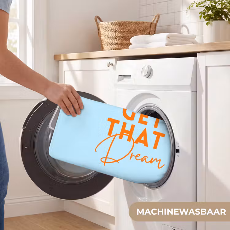 Blauw - Oranje - Tekst Badmat klein -USP_WasbaarNL