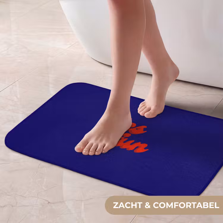 Blauw - Rood - Yes fun - 3D Badmat klein -USP_ZachtNL