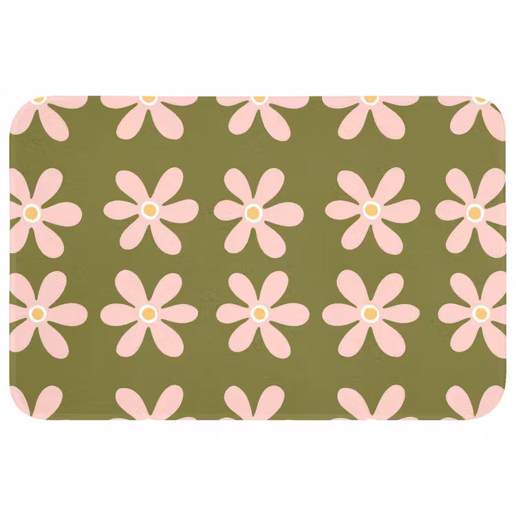 Bloem - Modern - Groen Badmat klein 997 -3d